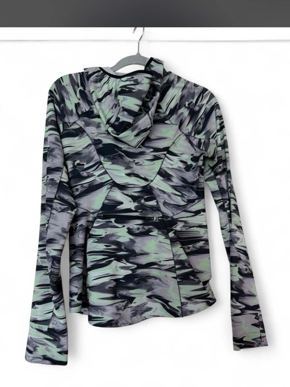 Lululemon Lightweight Printed Zip-Up Active Jacket - Green/Gray - Picture 6 of 7